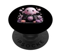 Adorabile fantasma con motivo floreale a zucca PopSockets PopGrip Adesivo