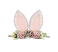 Adorabile fascia for capelli for il giorno di Pasqua delle neonate, orecchie da coniglio, accessori for foto di neonati, graziosa corona di fiori elastica, accessori for capelli da festa(Color5 2pc)