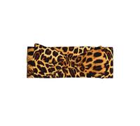 Adorabile fascia per capelli a righe su leopardi con fiocco per bambini, graziosa e delicata, morbida fascia elastica per capelli da principessa