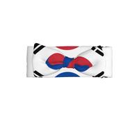 Adorabile fascia per capelli con fiocco con bandiera della Repubblica di Corea, morbida, elastica e delicata sulla pelle, per neonati e bambini piccoli