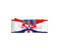 Adorabile fascia per capelli con fiocco con bandiera della Repubblica di Croazia, morbida, elastica e delicata sulla pelle, per neonati e bambini piccoli