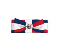 Adorabile fascia per capelli con fiocco con stampa Repubblica Dominicana, morbida, elastica e delicata sulla pelle, per neonati e bambini piccoli