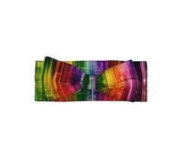 Adorabile fascia per capelli con fiocco per neonati e bambini con stampa di città arcobaleno, morbida, elastica e delicata sulla pelle