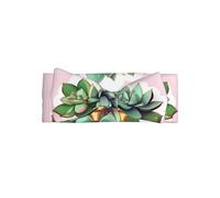 Adorabile fascia per capelli con stampa di piante grasse in stile cartone animato, graziosa e delicata, morbida fascia elastica per capelli da principessa