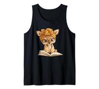Adorabile Fawn Reading Book Lover con Canotta