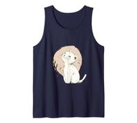 Adorabile Gattino Bianco Felice, Gattino Cartone Animato Canotta
