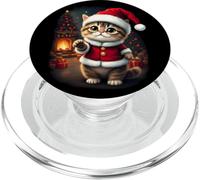 Adorabile gattino natalizio con Babbo Natale PopSockets PopGrip per MagSafe