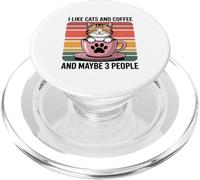 Adorabile gatto che ama il caffè PopSockets PopGrip per MagSafe