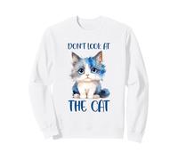 Adorabile Gatto dagli Occhi Azzurri Non Guarda Il Gatto Felpa