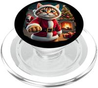 Adorabile gatto di Natale Fistbump Babbo Natale dolce zampa di gattino PopSockets PopGrip per MagSafe