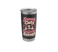 Adorabile Gatto Leggermente Selvaggio Design Bicchiere termico in acciaio inox doppia parete