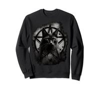 Adorabile gatto nero Pentacolo Pentacolo Stella Goth Kitty Gattino Felpa