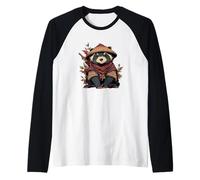 Adorabile Giappone Tanuki Maglia con Maniche Raglan