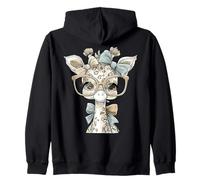 Adorabile Giraffa Sassy con Occhiali E Fiocchi Divertimento Felpa con Cappuccio