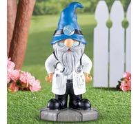 Adorabile Gnomo Dottore Con Stetoscopio Statua Da Giardino - Ottima Idea Regalo