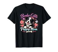 Adorabile Idea per Amanti dei Cuccioli di Border Collie per Mamme e Cani Maglietta