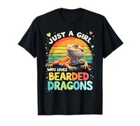 Adorabile Just A Girl Who Loves Bearded Dragons Charming Cute Maglietta