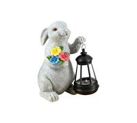Adorabile lampada incandescente a forma di lepre, statua in resina sostenibile, perfetta per feste stagionali da tavolo, opzione regalo a basso potenziale illuminazione del paesaggio