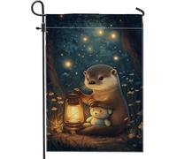 Adorabile lanterna a forma di riccio, bandiera da giardino, luce notturna per la casa, decorazione per la casa, decorazione per prato in iuta su entrambi i lati, per la camera dei bambini e feste