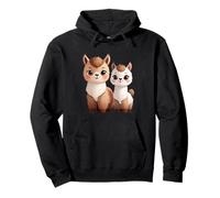 Adorabile Llama Duo Cute Animal Lovers Design Felpa con Cappuccio