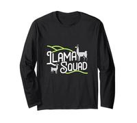 Adorabile Llama Squad Gruppo Amanti Animali Fun Art Maglia a Manica