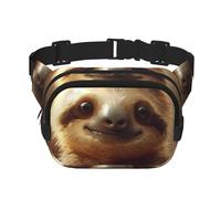 Adorabile marsupio con stampa bradipo per donne e uomini, con cinghia regolabile, per viaggi, escursionismo, ciclismo