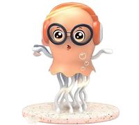 Adorabile medusa elettronica con occhiali mobili e rotazione a 360°, ideale per decorare la cameretta dei bambini e per il gioco interattivo, incoraggia l'immaginazione con funzioni sonore e l yellow