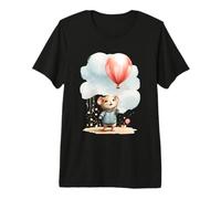 Adorabile Mouse Palloncino Primavera Acquerelli e Pastelli Maglietta Premium