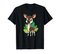Adorabile Okapi Cartoon Jungle Rainforest Animal Maglietta