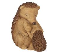 Adorabile ornamento a forma di riccio in resina marrone, 8,5 cm x 9 cm (1 pezzo), design rustico affascinante, decorazione artigianale durevole, regalo ispirato alla natura, ideale come accessorio per