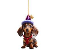 Adorabile ornamento da appendere a forma di cane in stile cartone animato, per la retromarcia, per la casa, per l'albero di Natale, idea natalizia