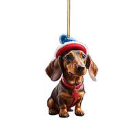 Adorabile ornamento da appendere a forma di cane in stile cartone animato, per la retromarcia, per la casa, per l'albero di Natale, idea natalizia