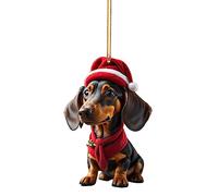 Adorabile ornamento da appendere a forma di cane in stile cartone animato, per la retromarcia, per la casa, per l'albero di Natale, idea natalizia
