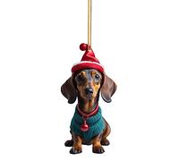 Adorabile ornamento da appendere a forma di cane in stile cartone animato, per la retromarcia, per la casa, per l'albero di Natale, idea natalizia