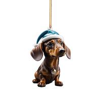 Adorabile ornamento da appendere a forma di cane in stile cartone animato, per la retromarcia, per la casa, per l'albero di Natale, idea natalizia