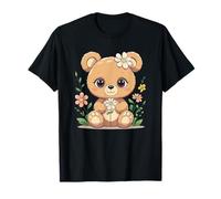 Adorabile Orso Floreale Carino Kawaii Spring Bambini Maglietta