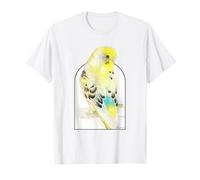 Adorabile pappagallino giallo ritratto opera d'arte regalo animale domestico Maglietta