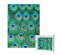 Adorabile pavone verde,Puzzle in legno da 500 pezzi per adulti e adolescenti