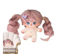 Adorabile piccola ragazza di cotone - Figurina di peluche dolce per decorazione della camera da letto | Bambola coccolosa per bambini e adulti, cuscino da letto, divano del soggiorno, area 'uffici