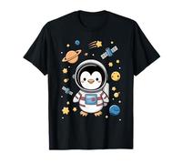 Adorabile Pinguino Astronauta Spazio Carino Pinguino Astronauta Maglietta