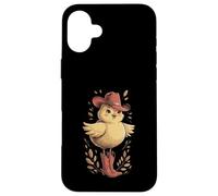 Adorabile pulcino in stivali da cowboy e cappello Custodia per iPhone 16 Plus