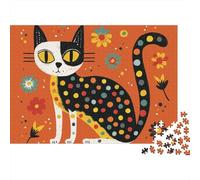 Adorabile puzzle a forma di gatto, adatto ad adulti e bambini, gioco creativo estremamente difficile da completare, 300 pezzi (40x28 cm)