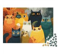 Adorabile puzzle di gatti, divertente gioco educativo adatto a tutta la famiglia. Alta difficoltà ma non noioso. 1000 pezzi (75x50 cm).