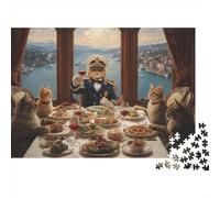 Adorabile puzzle di gatto, gioco educativo molto interessante, dalla forma unica e pieno di sorprese, 1000 pezzi (75x50 cm)