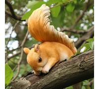 Adorabile scoiattolo per ornamento da giardino realizzato in resina resistente a