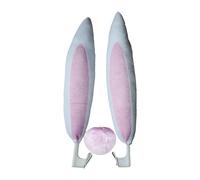 Adorabile set di decorazioni per auto, orecchie da coniglio, decorazione per