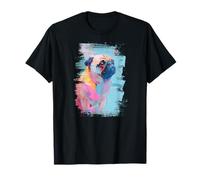 Adorabile Simpatico Cane Carlino Ritratto Opera d'Arte Regalo Animale Domestico Maglietta