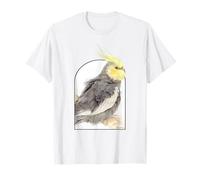 Adorabile simpatico ritratto di calopsitta, regalo per animali domestici Maglietta