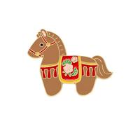 Adorabile spilla a cavallo Spilla da bavero in lega robusta Accessorio abbigliamento elegante per l ' uso quotidiano e le occasioni festive Gioielli con segno zodiacale cinese