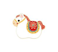 Adorabile spilla a cavallo Spilla da bavero in lega robusta Accessorio abbigliamento elegante per l ' uso quotidiano e le occasioni festive Gioielli con segno zodiacale cinese